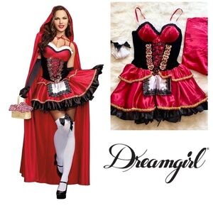 Dreamgirl Halloween Red Riding Hood Costume Dress Set